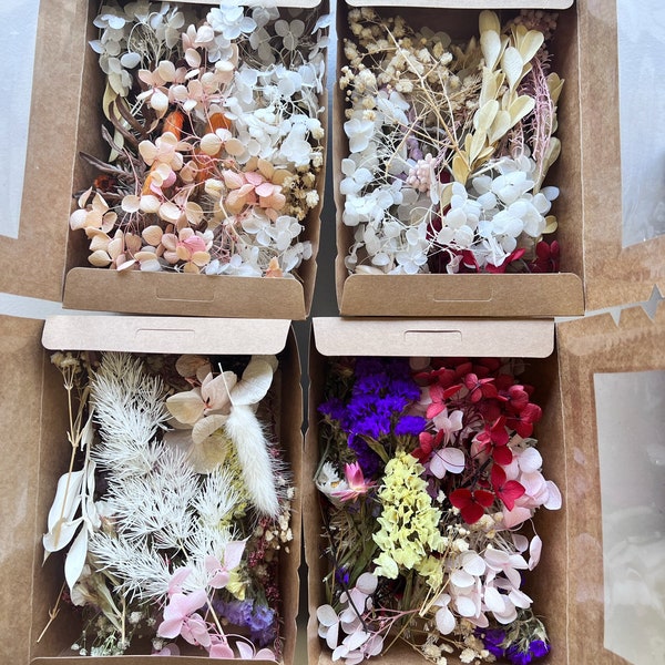 Dried and preserved flower craft box, dried flower confetti, diy resin jewellery, diy wedding, dried flower bulk
