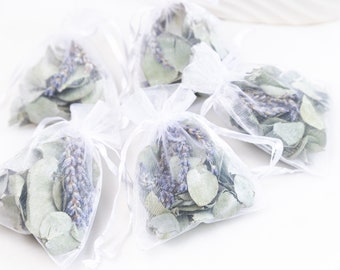 5 x mini bags of dried Eucalyptus and lavender,  flower confetti, diy resin jewellery, diy wedding, dried flower bulk