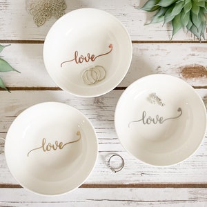 Jewelry dish Love | trinket dish | bridesmaids gift idea | engagement ring dish | 3.75 inches