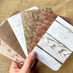 Set of 6 folded cards | 3.5 x 5 | Rustic Farmhouse | Light 65lbs cardstock | White envelopes included
