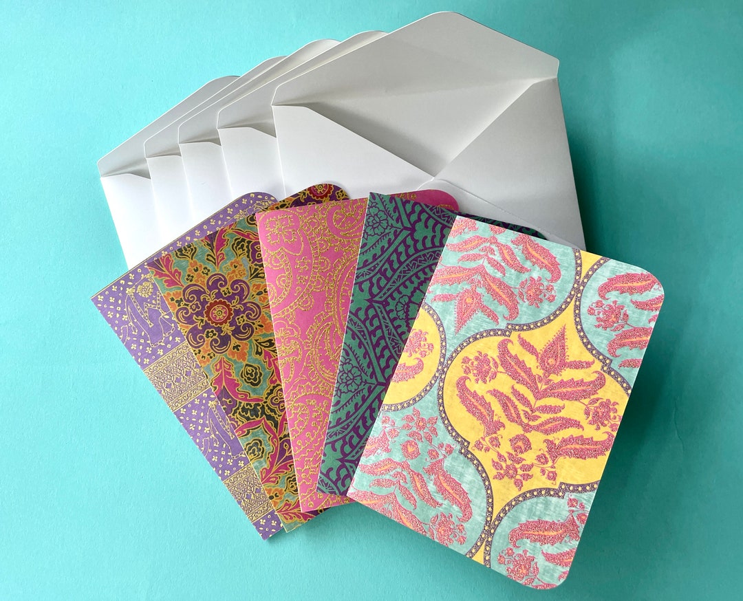 Floral Folded Notecards Set | Handmade Cards With Envelopes - Etsy