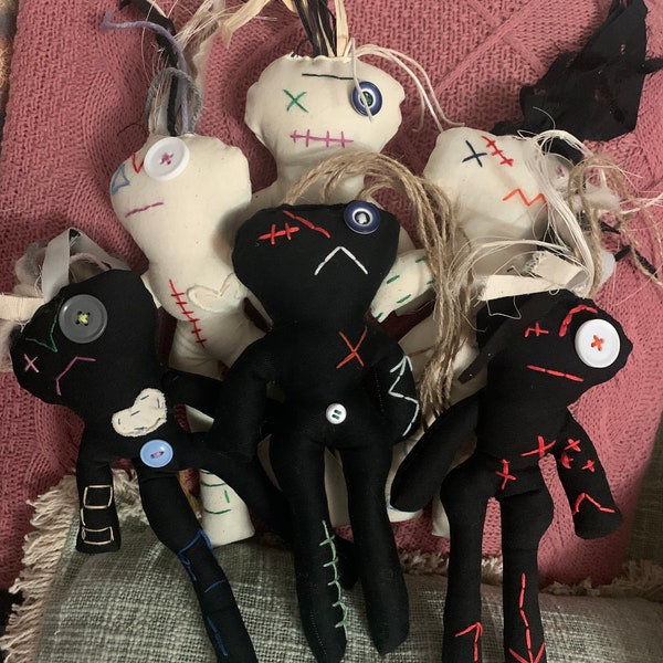 VOODOO DOLLS - 22cm.  Each voodoo is handcrafted and has their own individual personality. Pins included. Will also customise if you wish.