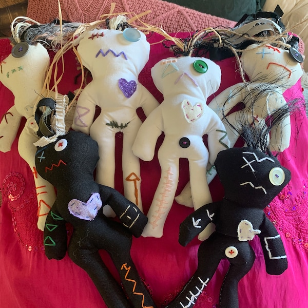 VOODOO DOLLS - 22cm.  Each voodoo is handcrafted and has their own individual personality. Pins included. Will also customise if you wish.