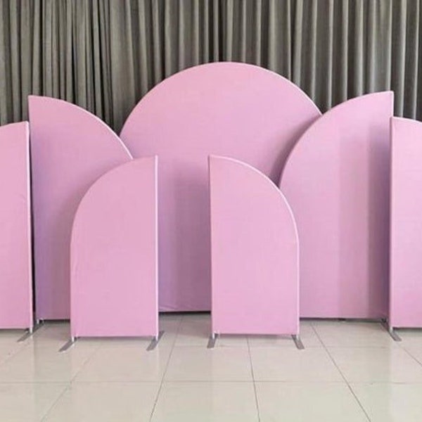 Up to 25% OFF - Arched stand frame + fabric backdrop Custom color. Wedding Arch, baby shower event design, backdrop props wall, event decor