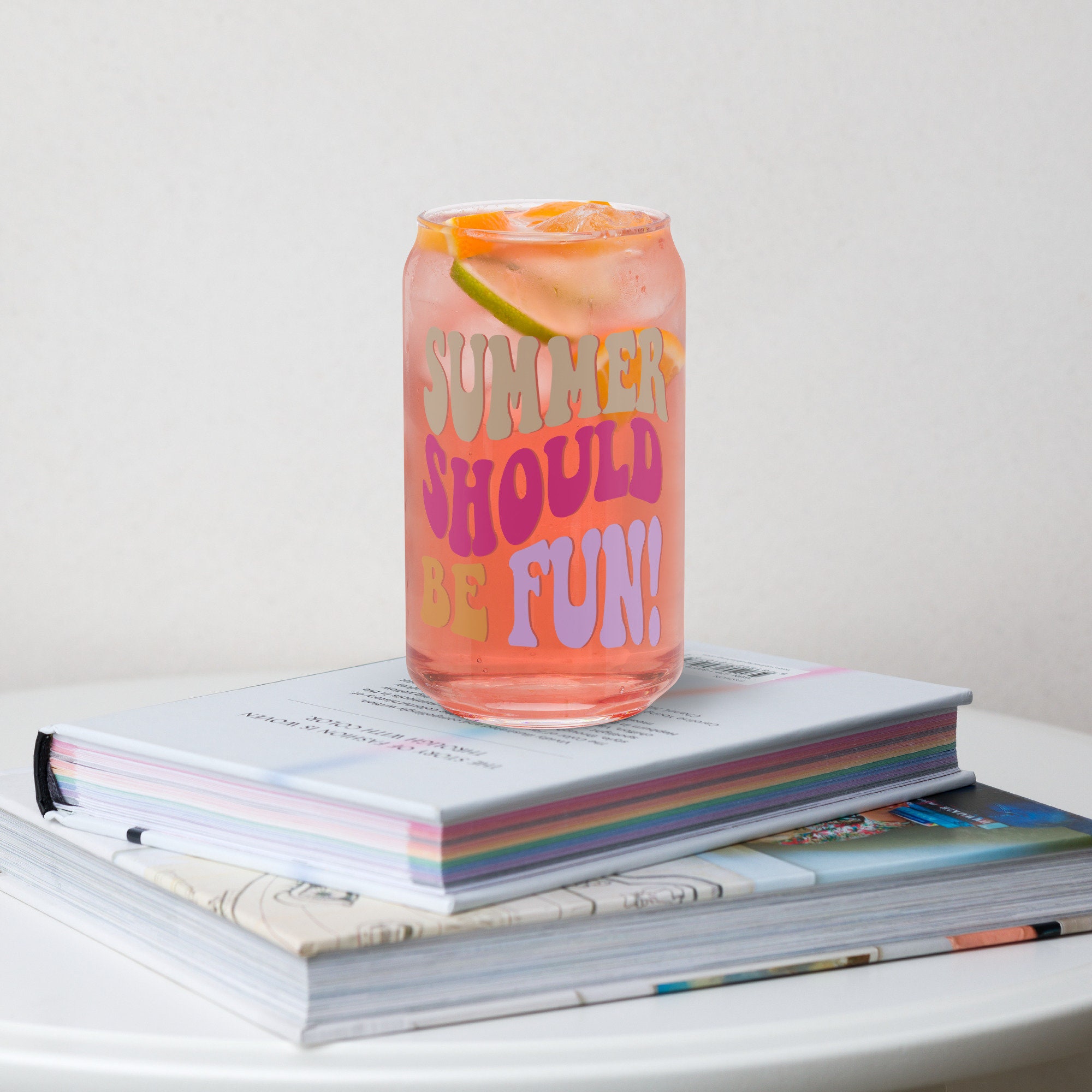 Summer Should Be Fun Can-Shaped Glass, Summer House, Bravo TV, Real Housewives, 16 oz Glass