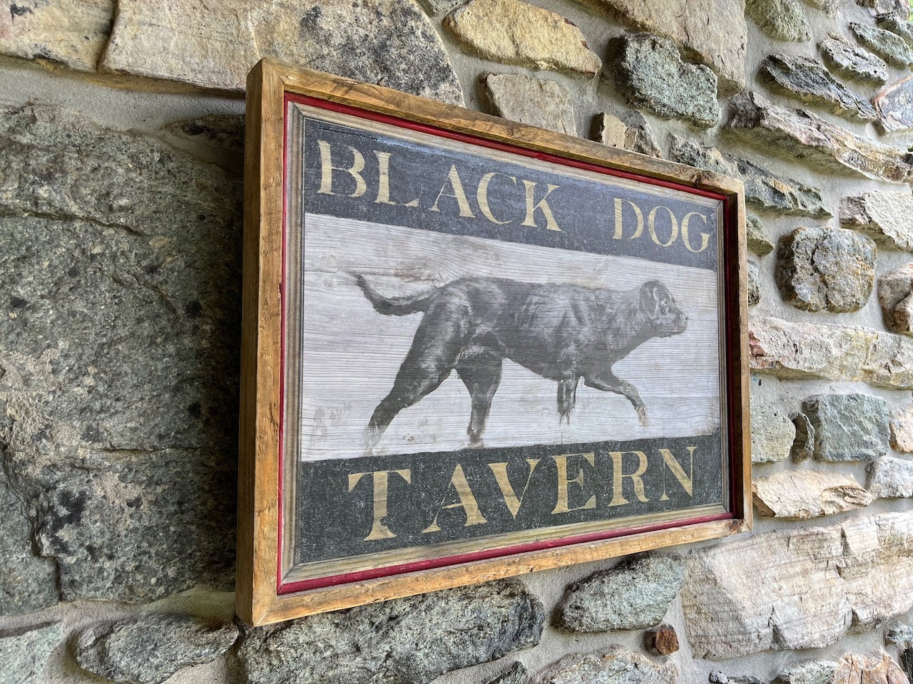 Black Dog Tavern Sign Etsy