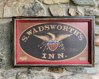 Wadsworth Tavern Sign: Eagle & Federal Shield, William Rice Reproduction