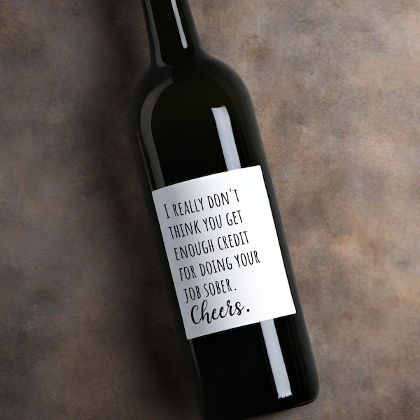 Retirement Gift for Her Wine Label Gift for Boss Birthday Gift Boss's Day Gift for Coworker Funny Teacher Appreciation gift for Manager Gift