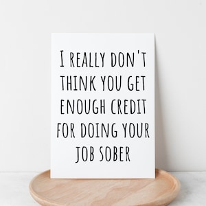 Funny Card for Coworker Retirement Card for Supervisor Leaving Boss&#39;s Day Card for Birthday Card for Work Bestie Large Print Printable Card