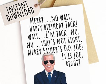 Printable Father's Day Card for Dad Funny Card for Husband Joe Biden Fathers Day Card for Step Dad Card for Grandpa Card for Republican