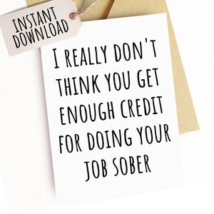 Afdrukbare kaart voor baas Cadeau-idee voor collega Pensioenkaart voor baas dag werk Bestie verjaardag gewoon omdat kaart voor supervisor afdrukbaar