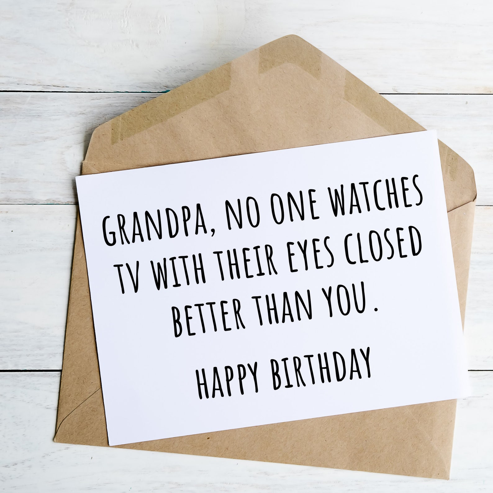 Funny Grandpa Birthday Card Getting Old Happy Birthday Card - Etsy