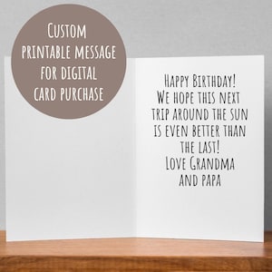 Message personnalisé imprimable pour l'achat d'une carte de voeux numérique Message imprimé personnalisé pour votre carte de voeux pour le téléchargement numérique