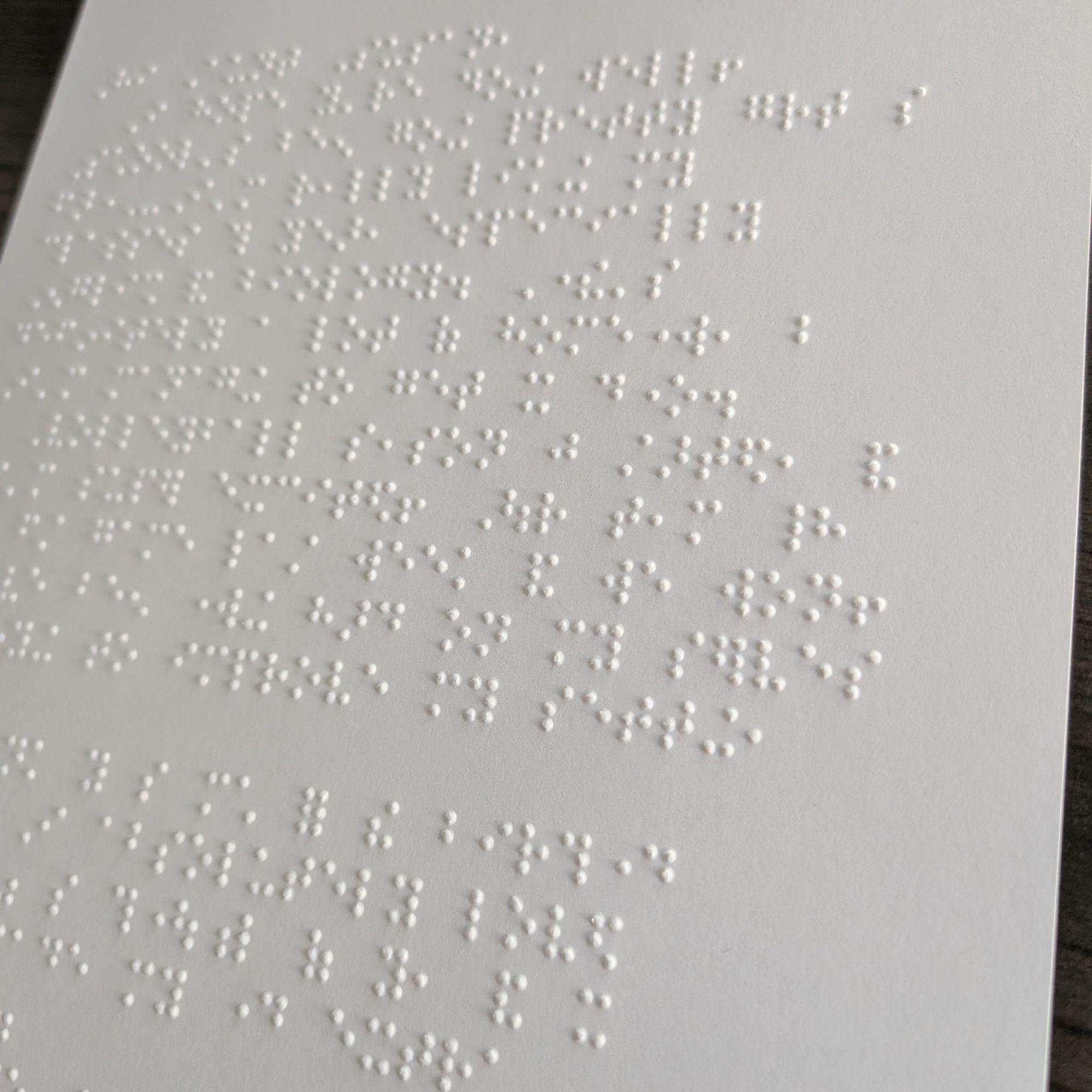 Custom Braille Letter Personalized Tactile Note Gift for Blind or ...