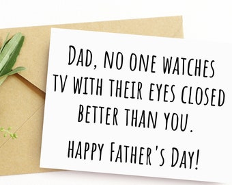 Funny Fathers Day Card for Dad Card For Stepdad Father's Day Card From Kids Card For Dad Father's Day Gift Dad Funny Card From Kids