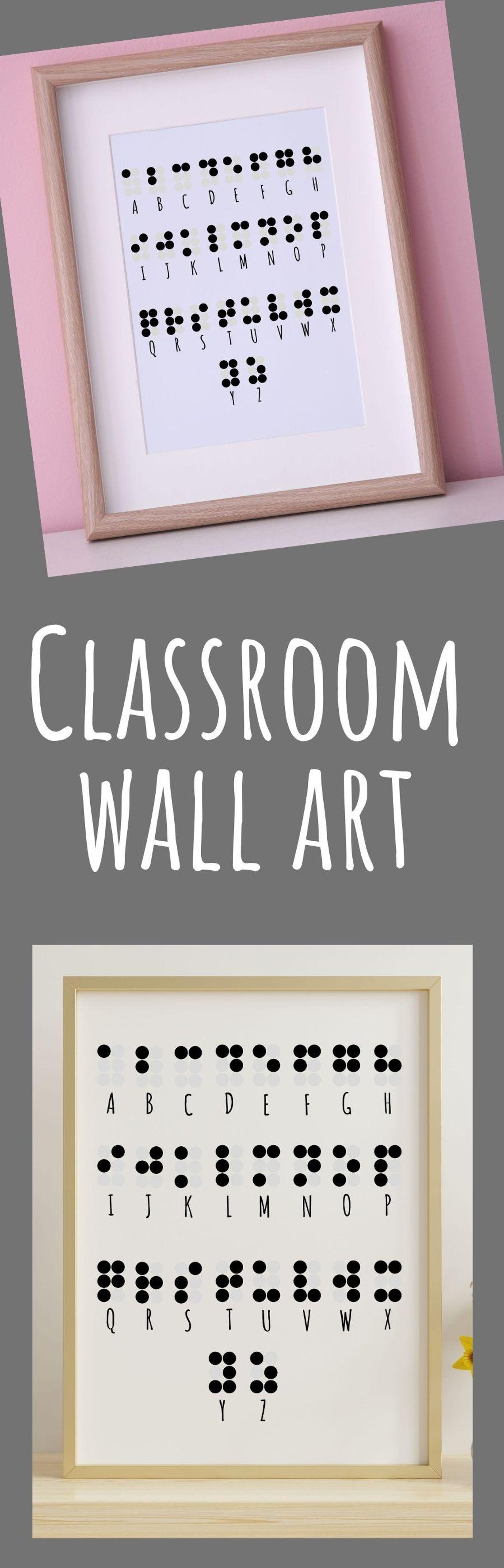 Printable Braille Alphabet Wall Art Simulated Braille Classroom Decor ...