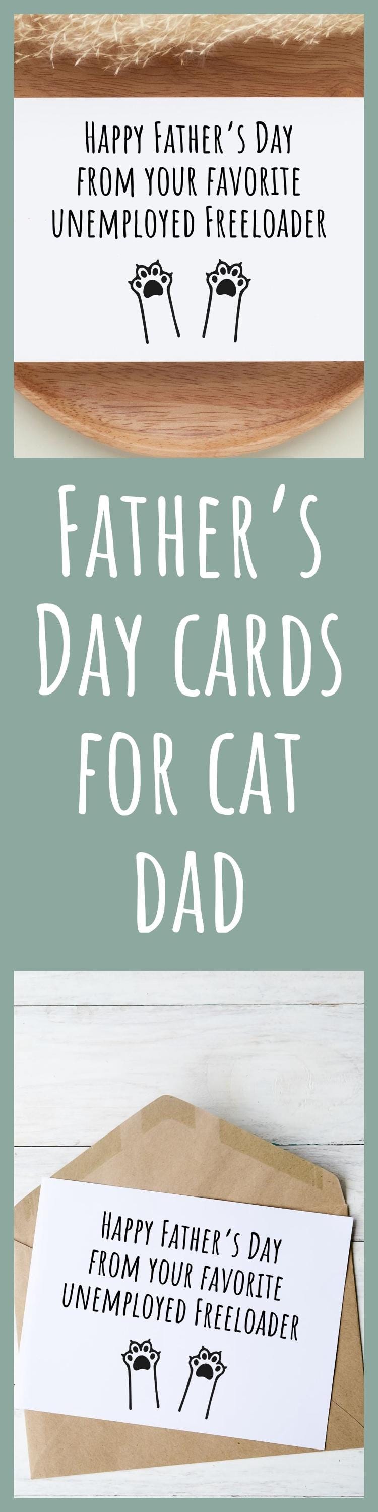 Printable Funny Birthday Card for Cat Dad Card for Pet Dad Gift Idea ...