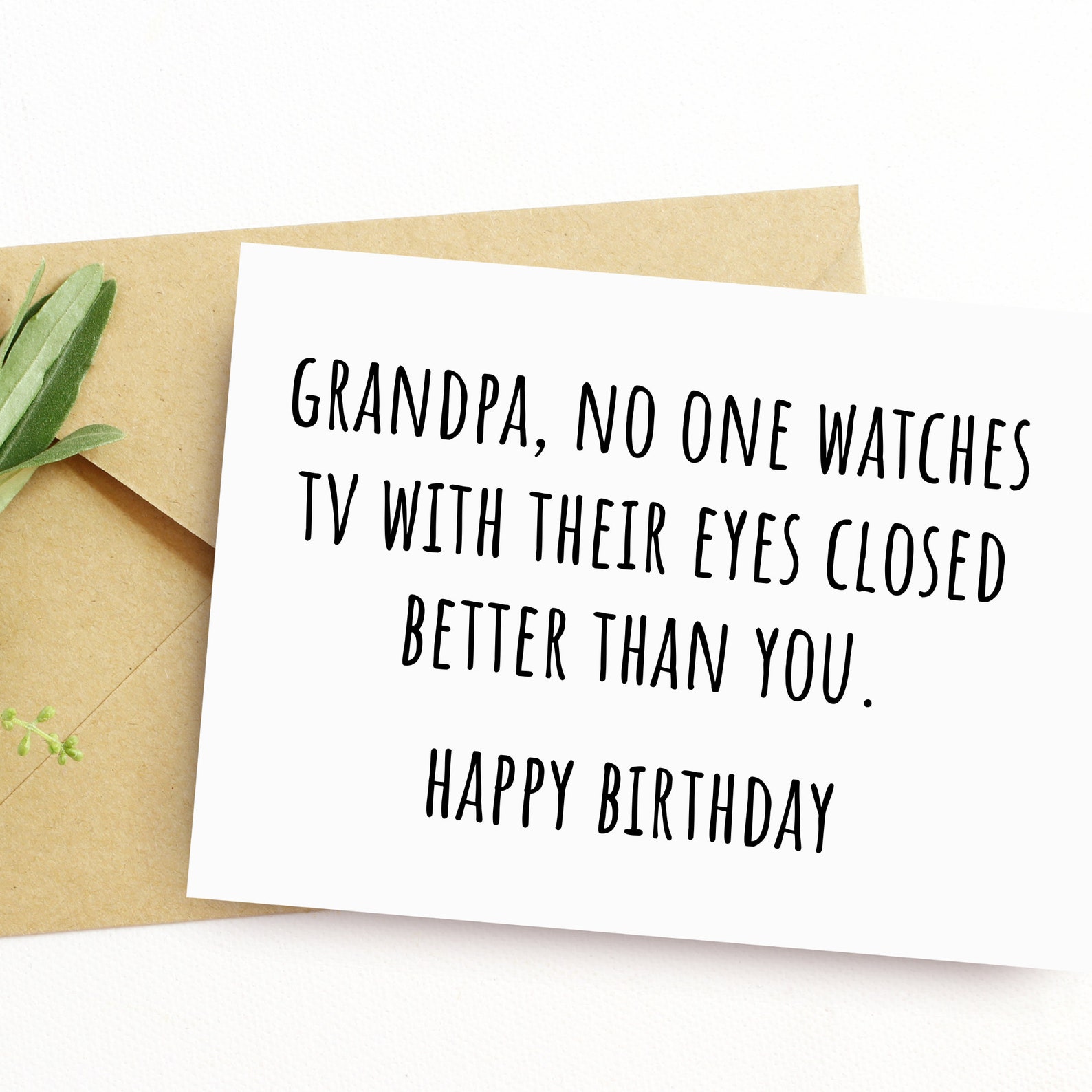 Funny Grandpa Birthday Card Getting Old Happy Birthday Card - Etsy