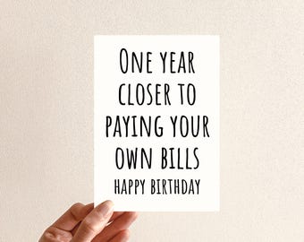 Funny Birthday Card for Teen Boy Gift Idea 13th Birthday Card for Her Son 15th Birthday Daughter Card for Grandson 16th Birthday Printable