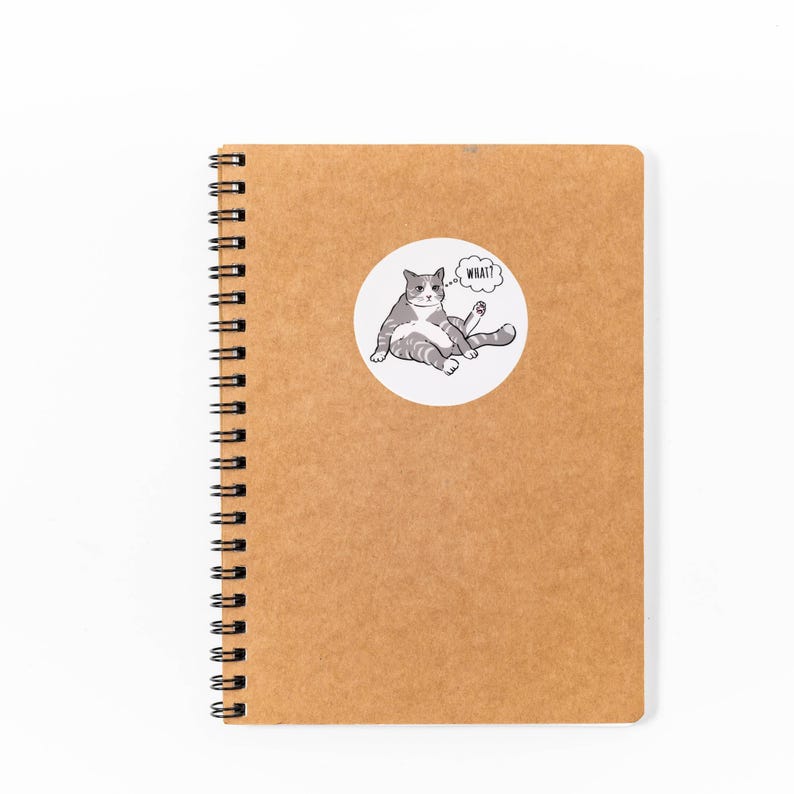 Funny Cat Sticker for Pet Dad Gift Idea Cat Lover Funny Gift for Teen ...