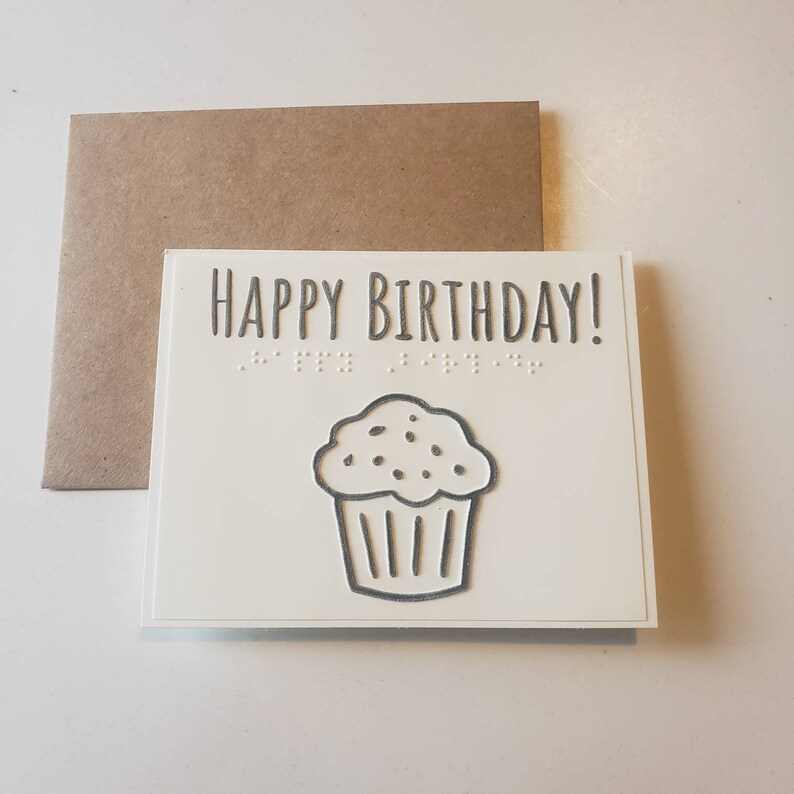 Tactile Braille Birthday Card for Kids Teens Adults Happy Etsy