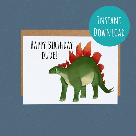 Dino-Geburtstagskarte Für Jungen – Personalisierbar Für 1. Bis 7. Geburtstag