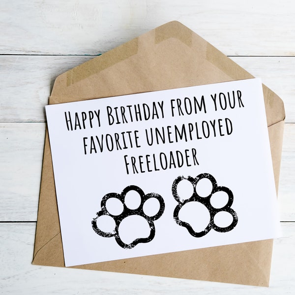 Birthday Card for Him Birthday Card for Her Dog Dad Birthday Card for Dog Mom Birthday Card for Boyfriend Card for Girlfriend Pet Parent