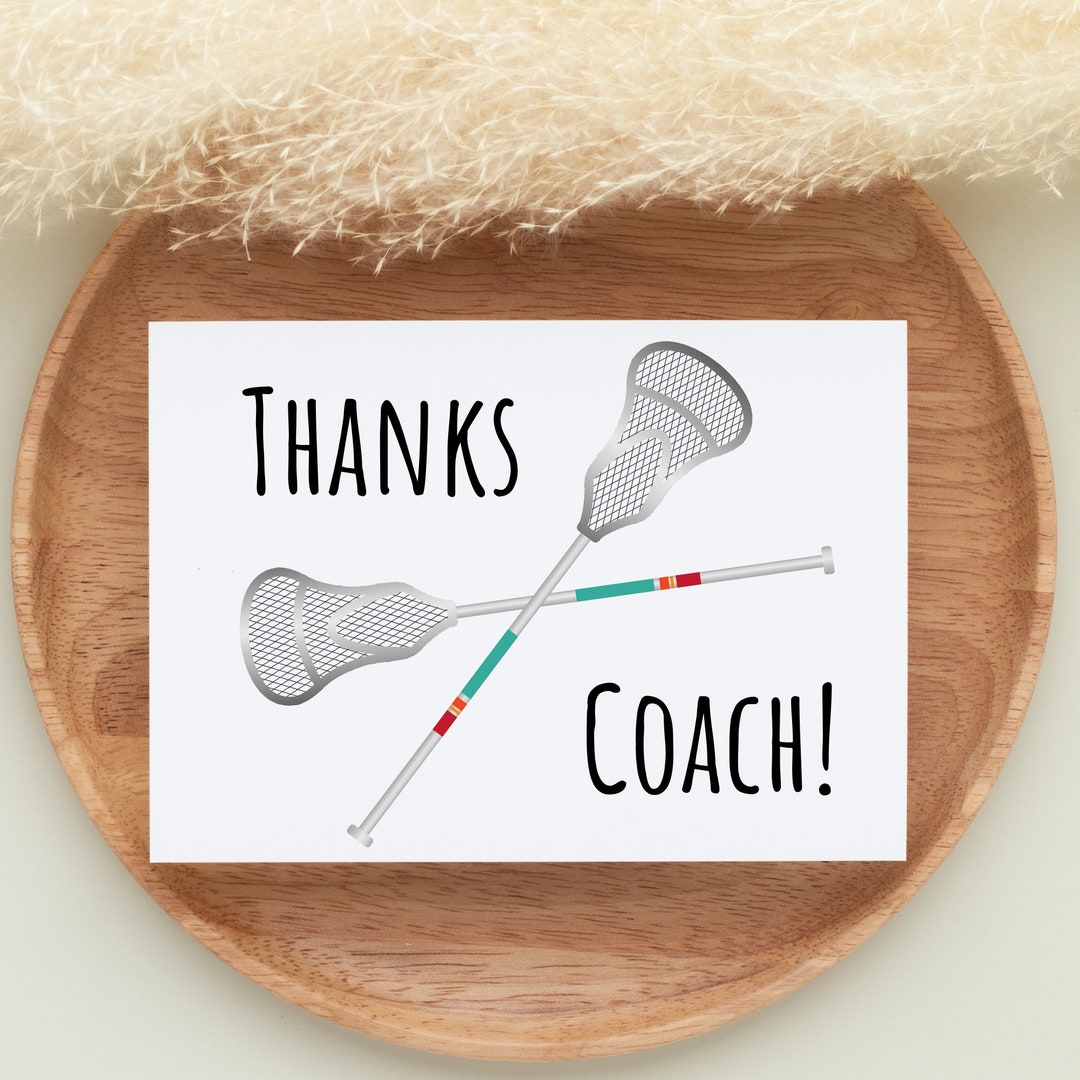 Thank You Card for Lacrosse Coach Card From Players Card From Team End ...