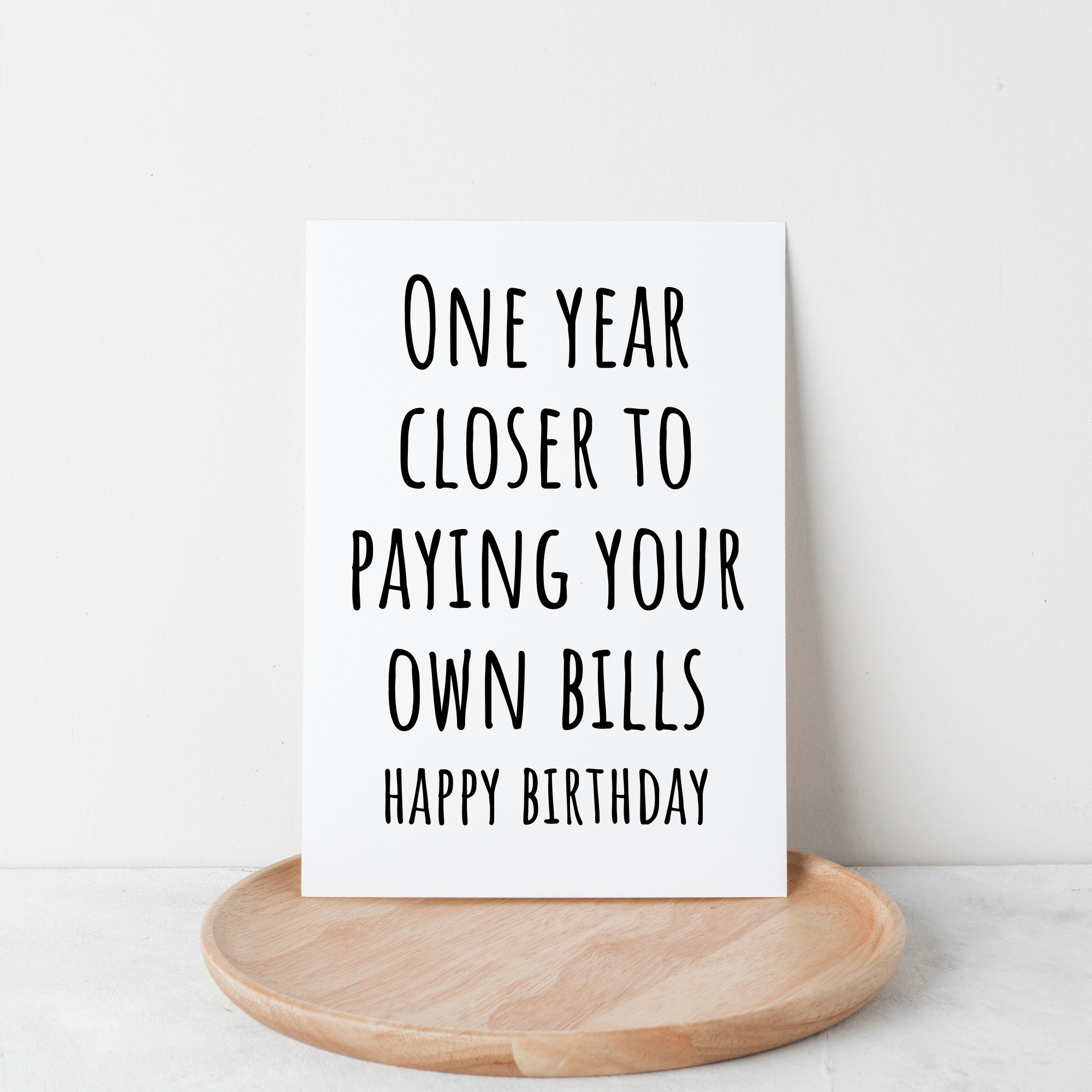 Funny Birthday Card for Teen One Year Closer to Paying Your - Etsy