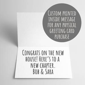 Custom Message for any Physical Greeting Card Personalized Inside Message Large Print for Birthday Card Retirement Card Thank You Cards