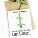 Printable Happy Birthday Card Lizard Just Hanging Around Card - Etsy