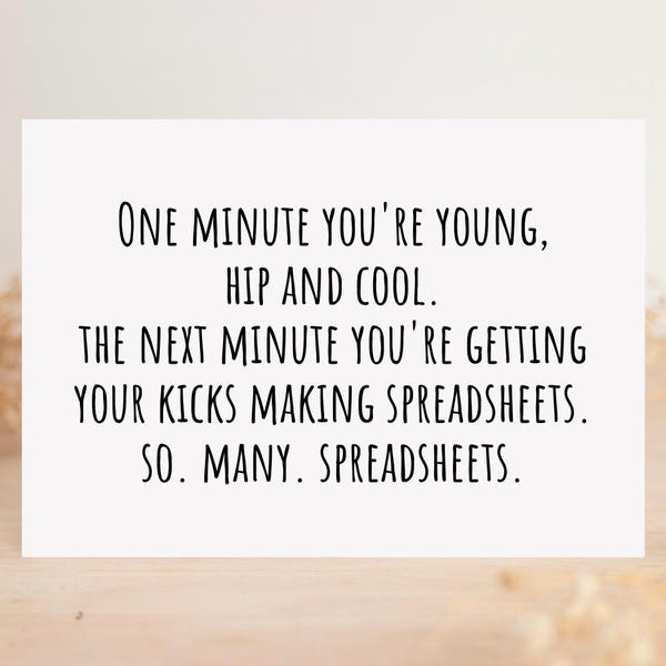 Coworker Birthday Cards for Office Party Funny Gift Idea for Her Accountant Birthday Card Printable Option with Customizable Message