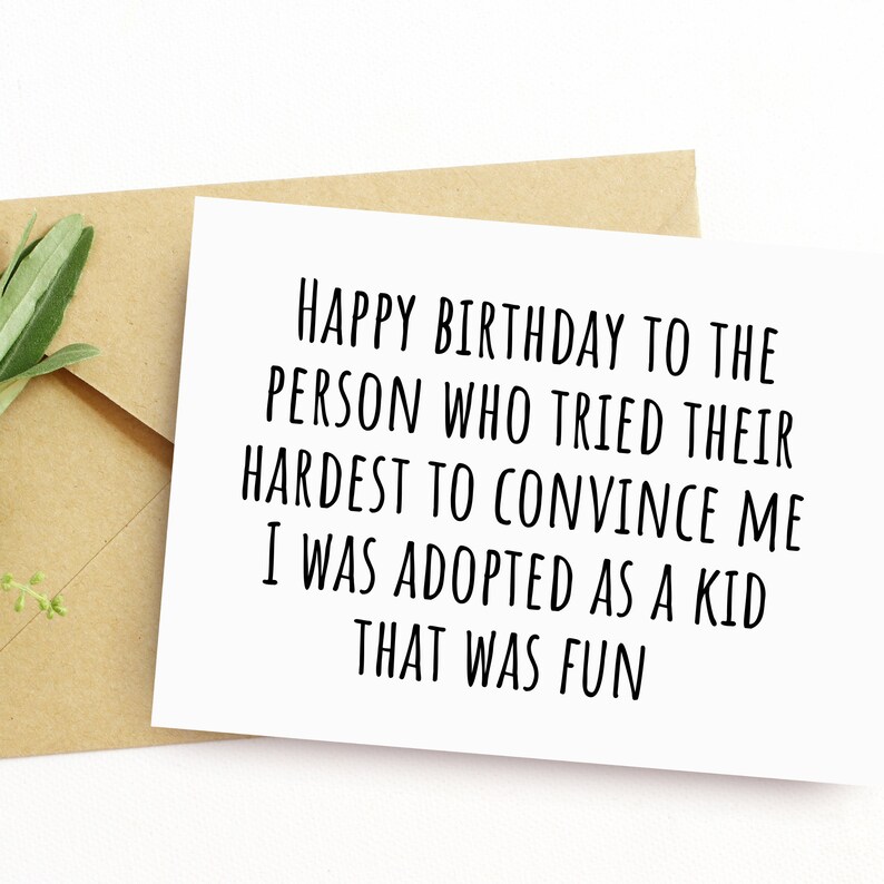 Funny Birthday Card for Sibling Happy Birthday Brother Card for Sister