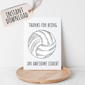 Dankeschön-Karte zum Ausdrucken, für Trainer von Spieler High School Basketball-Team, Saisonende Karte Co-Trainer Geschenkidee für Sie
