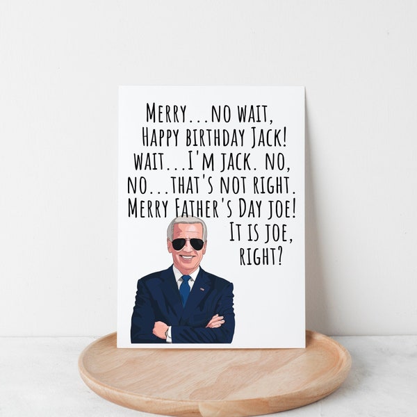 Father's Day Card for Dad Gift for Step Dad Funny Biden Card for Grandpa Joe Biden Card for Republican Funny Card for Husband Fathers Day