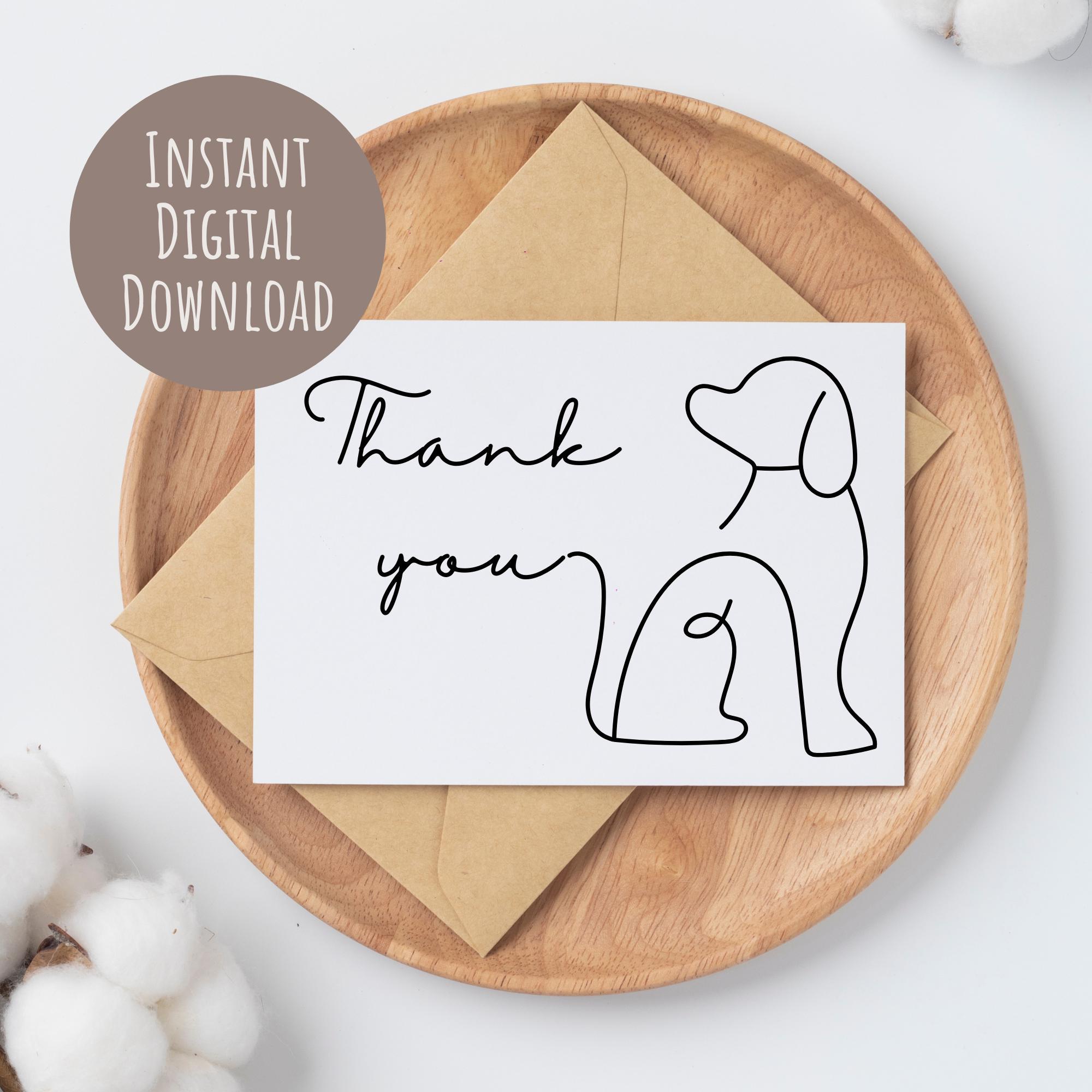 Set Di 48 Biglietti Di Ringraziamento Con Cani E Buste: Simpatici Cartoncini Con Giochi Di Parole, 10x15 Cm