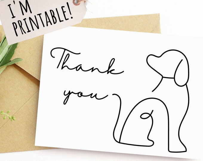 Dog Thank You Card Cat Thank You Card Pet Thank You Card - Etsy