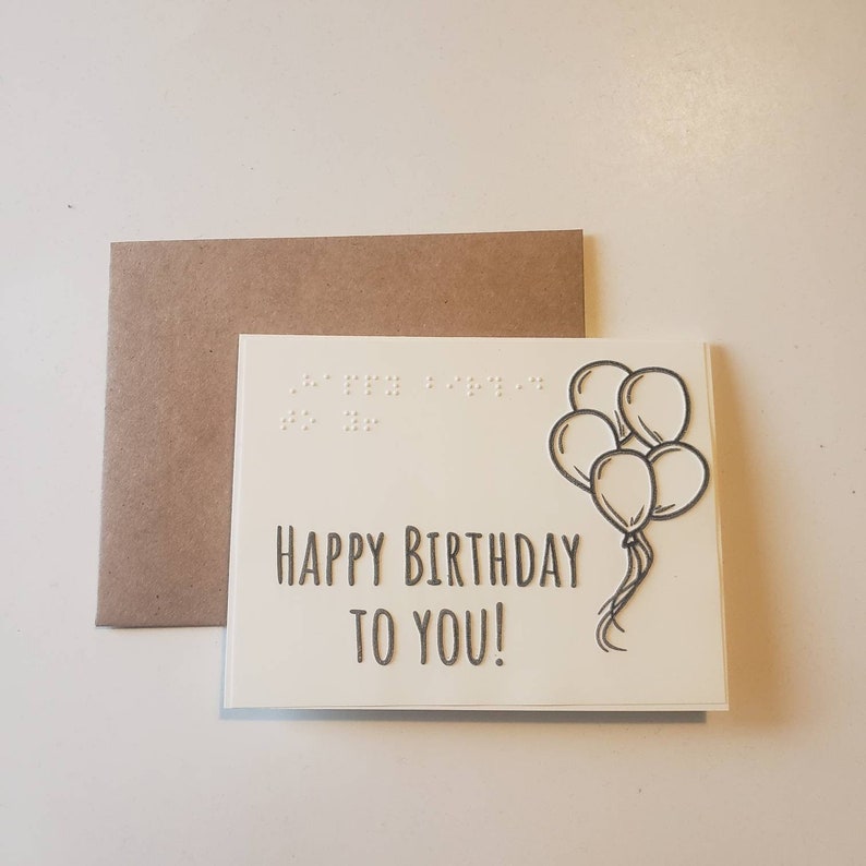 Tactile Braille Birthday Card for Kids Teens Adults Happy Etsy