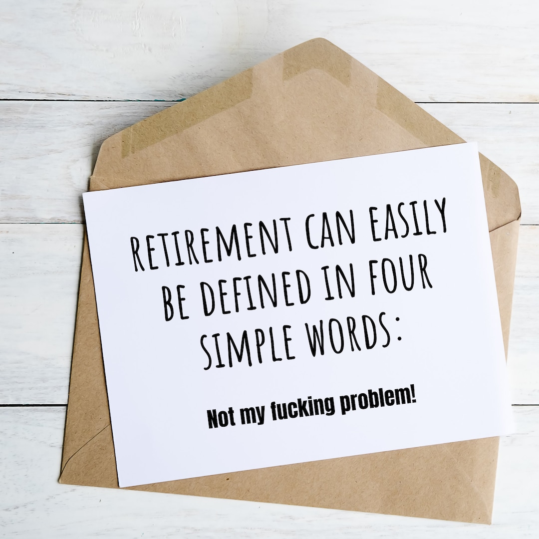 Sarcastic Retirement Card for Coworker Office Retirement Party for Boss ...