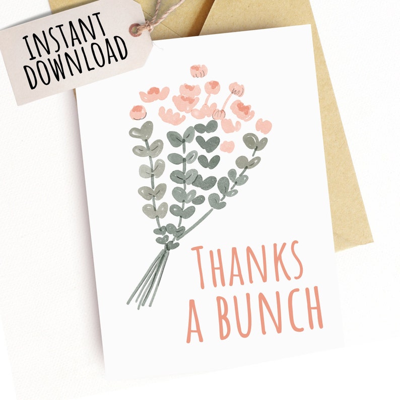 Printable Thank You Card for Friend Thank You Card for Her - Etsy