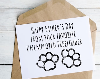 Father's Day Card for Pet Dad Funny Dog Dad Card from Dog Cat Dad Card from Cat Father's Day Card for Husband Card for Boyfriend