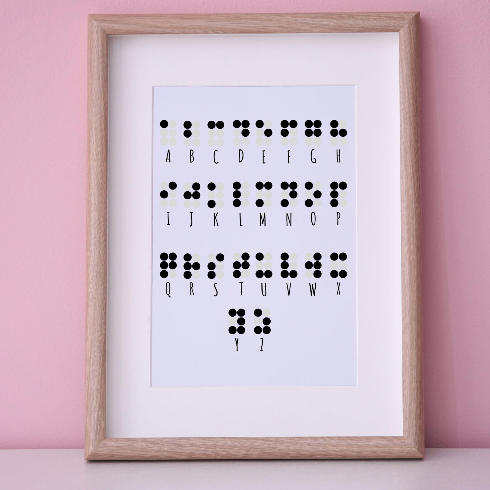 Printable Braille Alphabet Wall Art Simulated Braille Classroom Decor ...