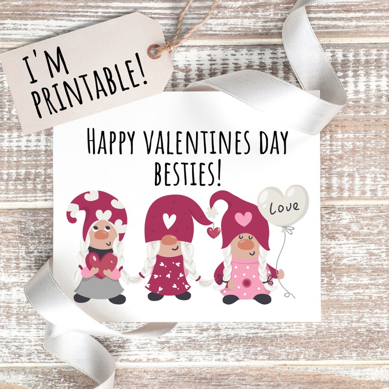 Printable Valentines Day Cards Classroom Greeting Card Postcard Teacher ...