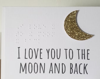 Braille Love Card Anniversary I Love You Adult Card Husband Wife Son Daughter Fiance Boyfriend Girlfriend Valentines Day Card A2