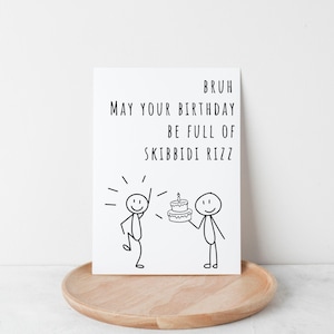 Bruh Teen Birthday Card for Son Tween Slang Funny Card for Teenager ...