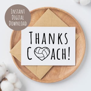 Dankeskarte zum Ausdrucken für Trainer Karte von Kinder Ende der Saison Saisonende Karte für Co-Trainer High School Team Karte von Spielern