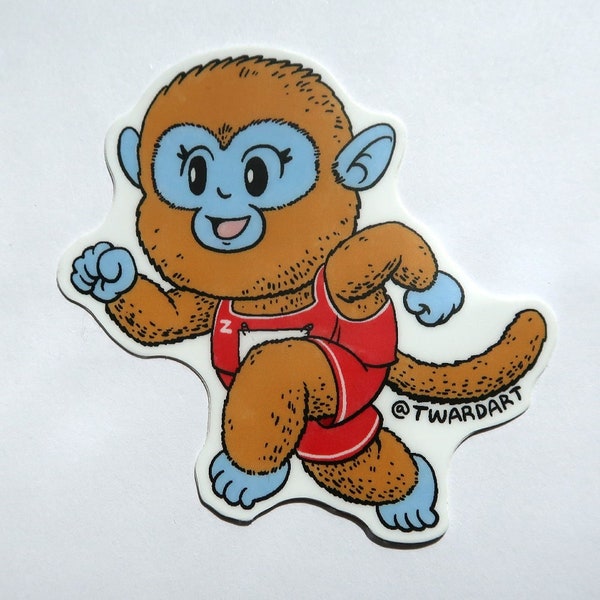 Zodi-Pals Monkey Sticker: Friendly Chinese Zodiac Animal Sticker