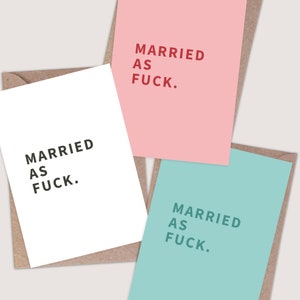 めちゃくちゃ結婚したカード。面白い結婚カード。AF 結婚したカード。失礼な結婚カード。面白い新婚カード。