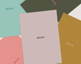 Personalised Bitch Card. Funny Bitch Birthday Card. Funny Girlfriend Card. Card for her. Funny Gay Card. Birthday Bitches.