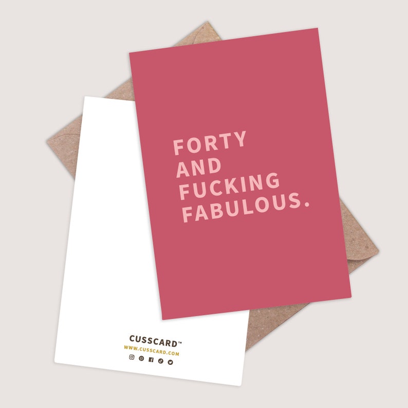 Forty and Fucking Fabulous card. Funny 40th Birthday Card. 40th card funny. Rude 40th Birthday card. 40 and fabulous. 40th for her
